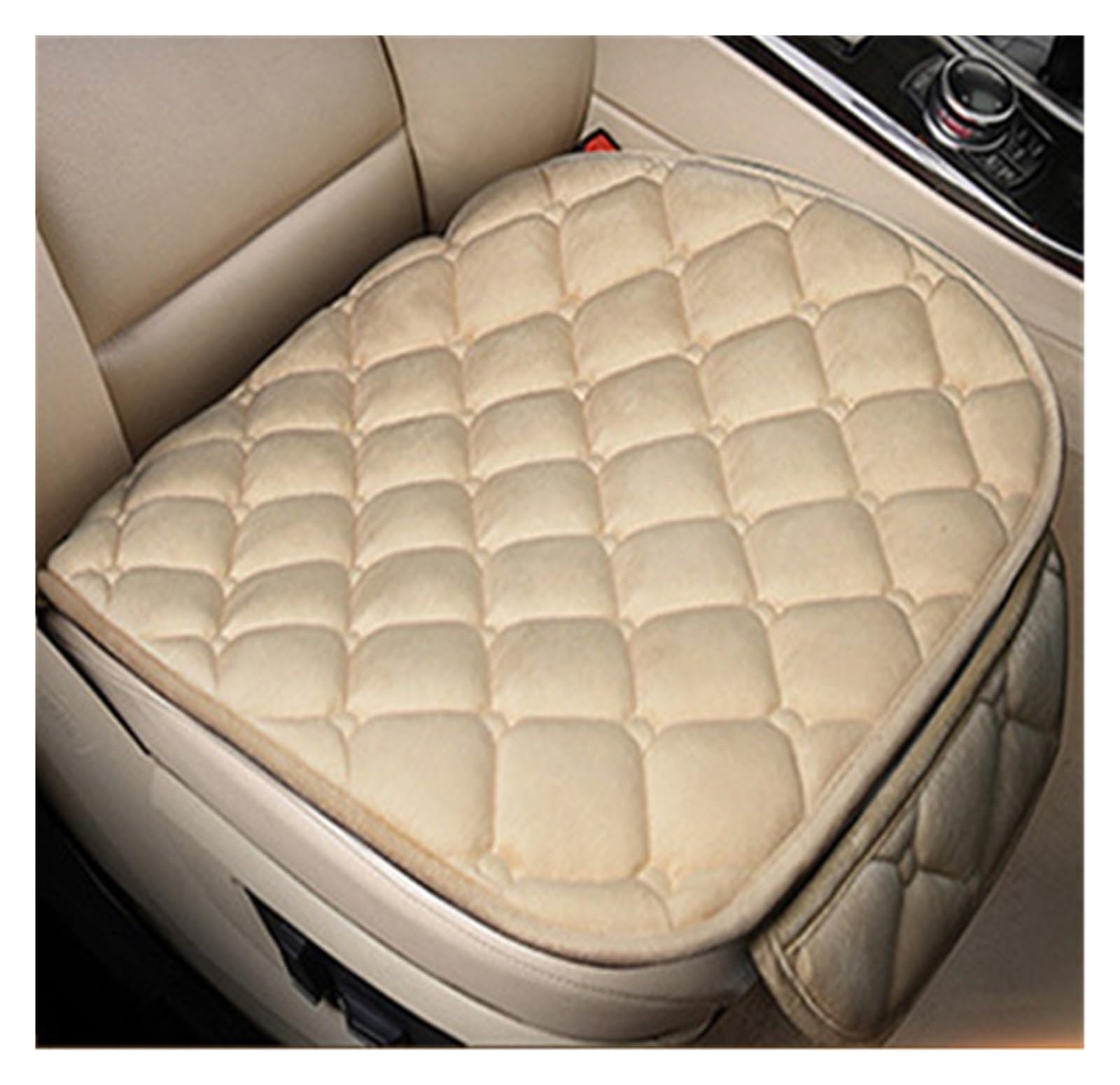 Autositzschoner Auto Sitzbezug Vorne Hinten Sitzkissen Schutz Pad Für Dacia Für Sandero Für X9 Für X45 Autositzbezüge(Beige seat 1pcs) von WPHLYZ