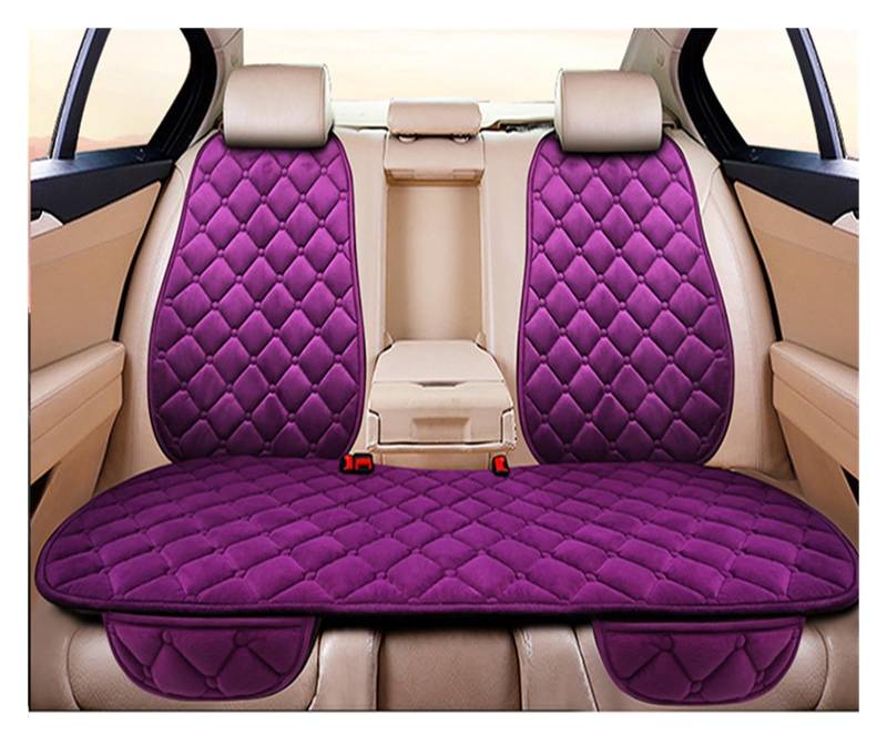 Autositzschoner Auto Sitzbezug Vorne Hinten Sitzkissen Schutz Pad Für Dacia Für Sandero Für X9 Für X45 Autositzbezüge(Purple Rear 1pcs) von WPHLYZ