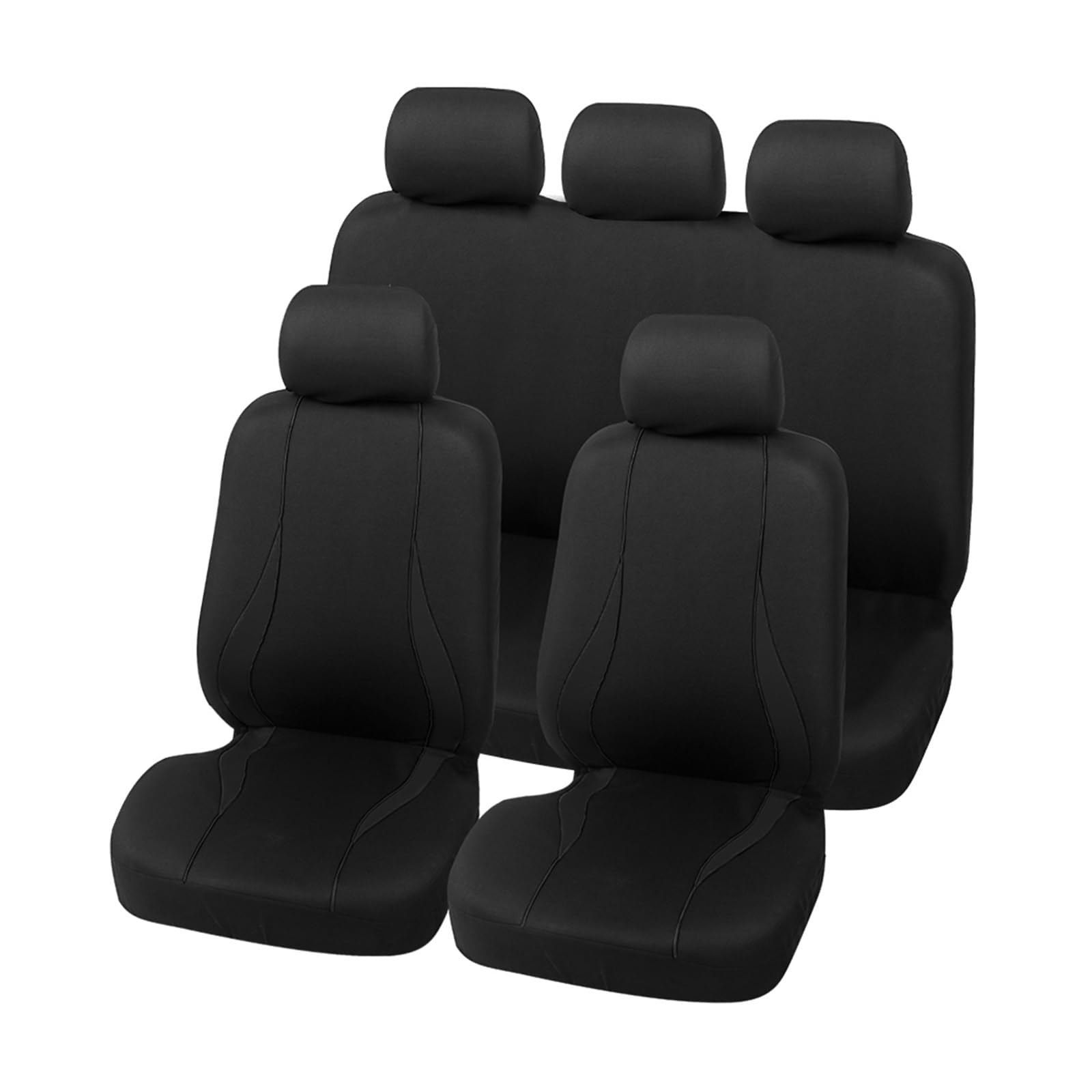 Autositzschoner Autositzbezüge Innenzubehör Airbag-kompatibler Sitzbezug Für Toyota Für Camry Autositzschutz Autositzbezüge(Black Full Set) von WPHLYZ