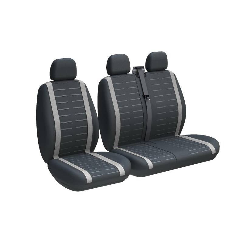 Autositzschoner Autositzbezüge Universal 2+1 LKW-Sitzbezüge Van-Sitzbezug Für Kia Für Rio 2009 Autositzbezüge(3 Seater Gray) von WPHLYZ