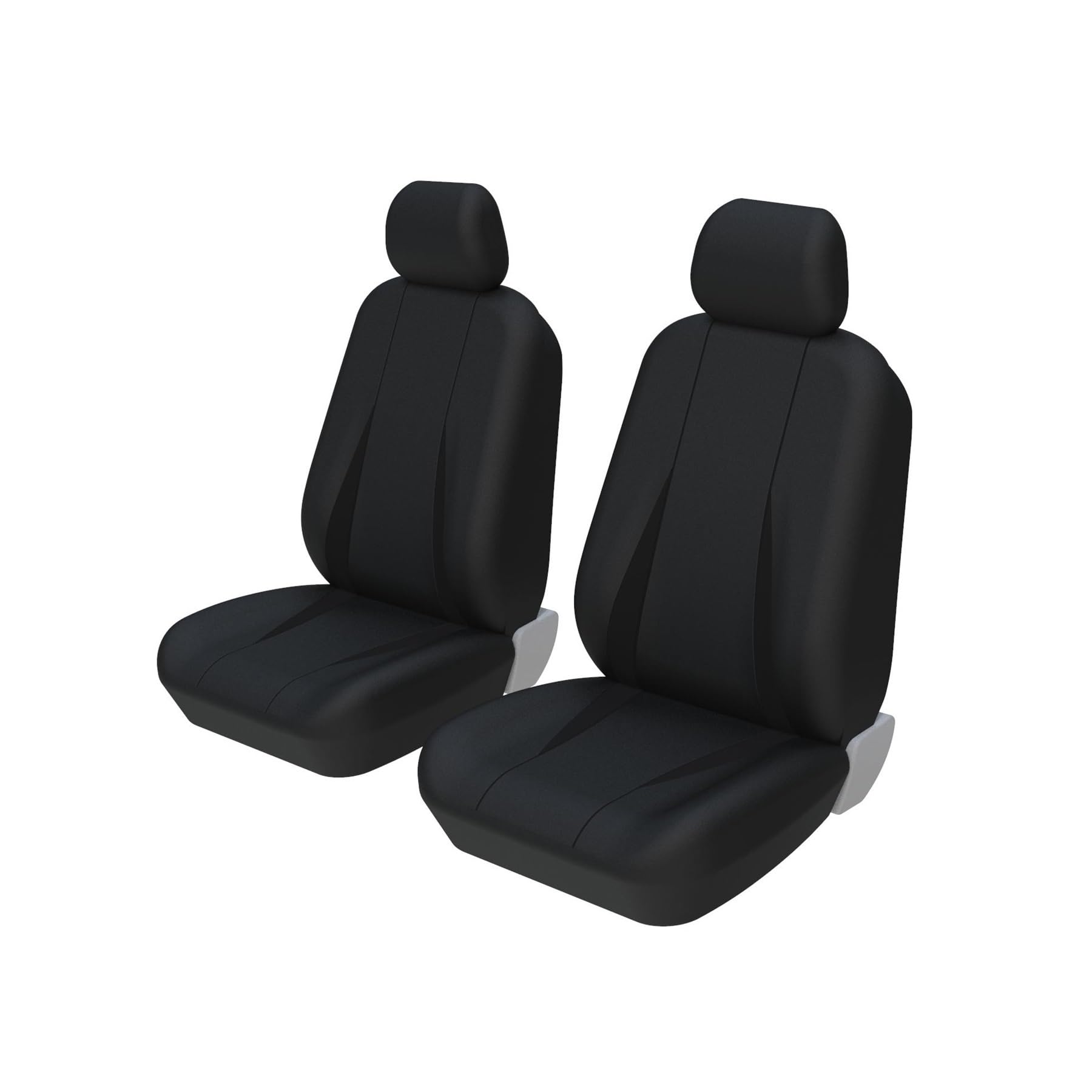 Autositzschoner Autositzbezüge Universelle Autositz- Und Kopfstützenbezüge Waschbar Für Citroen Für C1 2008 Autositzbezüge(Front Pair Black) von WPHLYZ