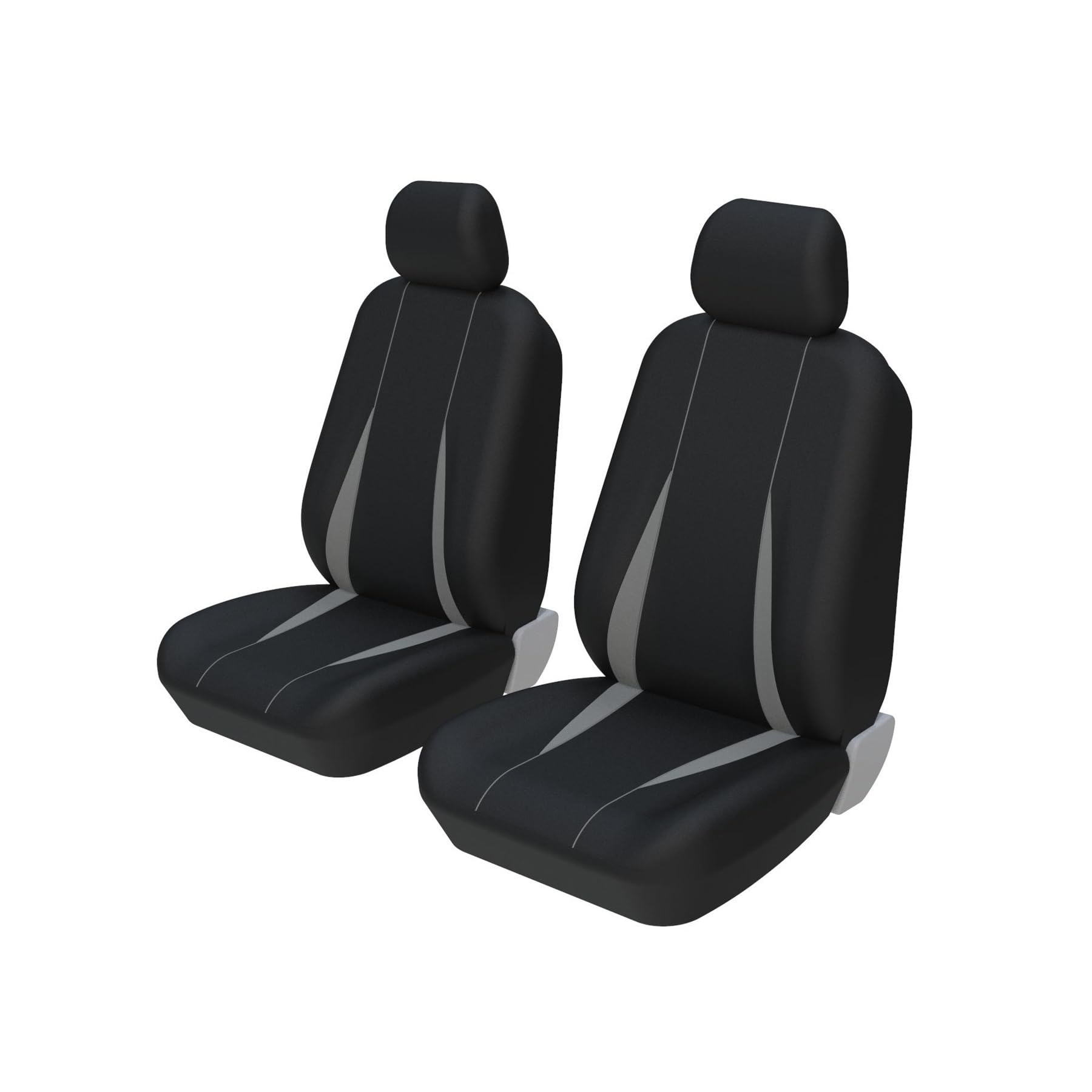 Autositzschoner Autositzbezüge Universelle Autositz- Und Kopfstützenbezüge Waschbar Für Citroen Für C1 2008 Autositzbezüge(Front Pair Gray) von WPHLYZ