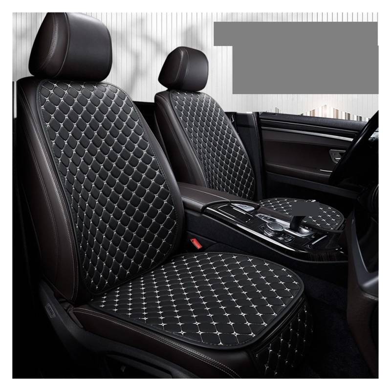 Autositzschoner Autositzbezug Kissen Zubehör Innensitzschutz Für Volvo Für V40 Autositzbezüge(Black White 2 Seat) von WPHLYZ