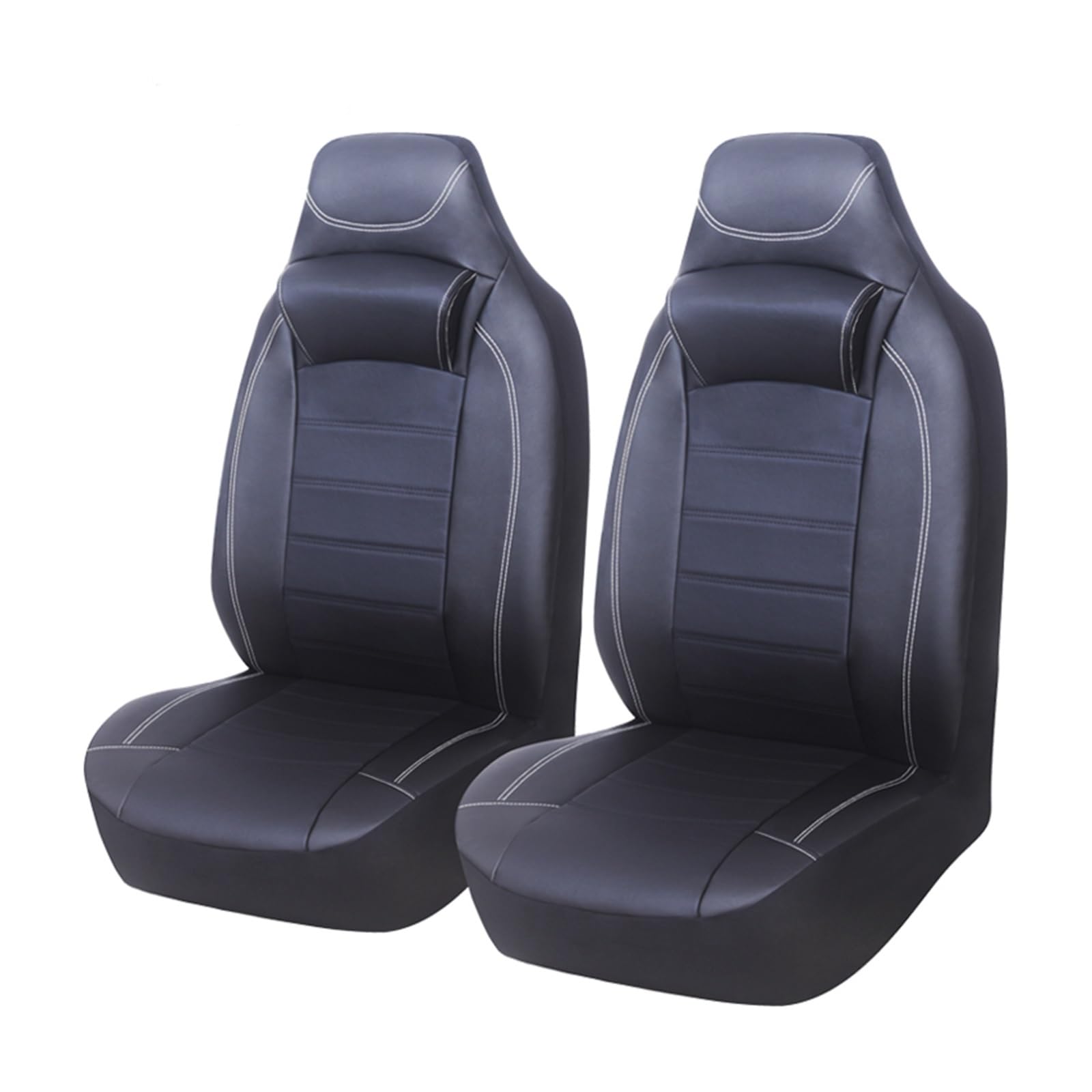 Autositzschoner Autositzbezug Sitzbezug Universal Autositzbezüge Vorne Mit Kopfstützenhalter Für Ford Für Focus 2 Autositzbezüge(Gray with headrest) von WPHLYZ