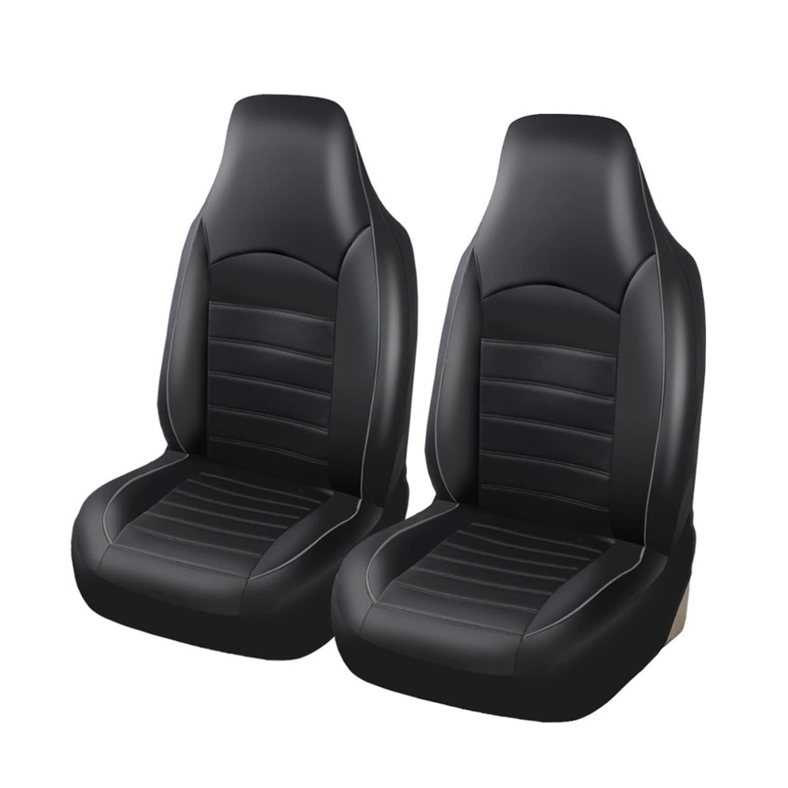 Autositzschoner Autositzbezug Sitzbezug Universal Autositzbezüge Vorne Mit Kopfstützenhalter Für Volvo Für Xc90 Autositzbezüge(B Gray-2PCS) von WPHLYZ