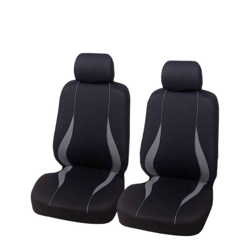 Autositzschoner Autositzbezug Universal Für Chevrolet Für Onix Universelles Innenzubehör Für 1/2/5/7 Sitze Autos Autositzbezüge(2 Seats-Grey) von WPHLYZ