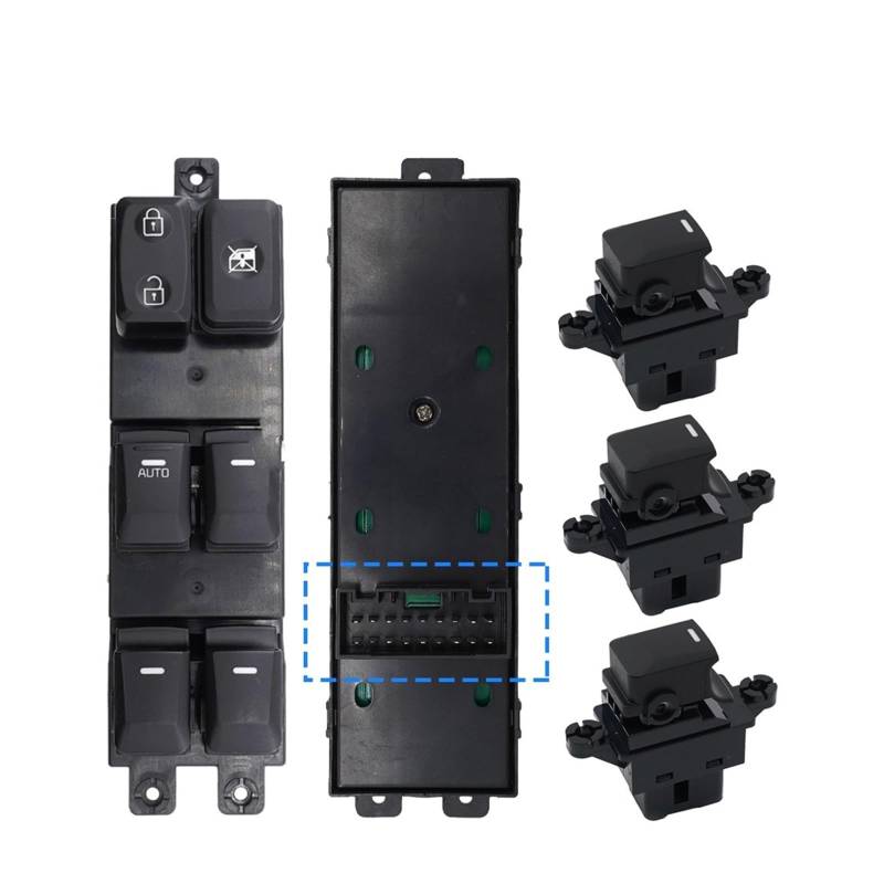 Fensterheberschalter Für Kia Für Morgen Für PICANTO Für TA 2011-2016 935701Y500 Power Fenster Control Schalter Taste Lock Auto Teile Ersatzteile Auto Fensterheber Schalter(935701Y500-18Pins-S) von WPHLYZ