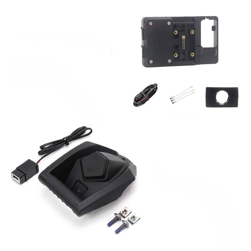 GPS Navigationshalterung Für Für Xmax Für NMAX 125 155 Für X-MAX 300 Motorrad GPS Navigation Halterung Wireless USB Lade Port Halter Halterung(05-22MM Wireless Holder) von WPHLYZ