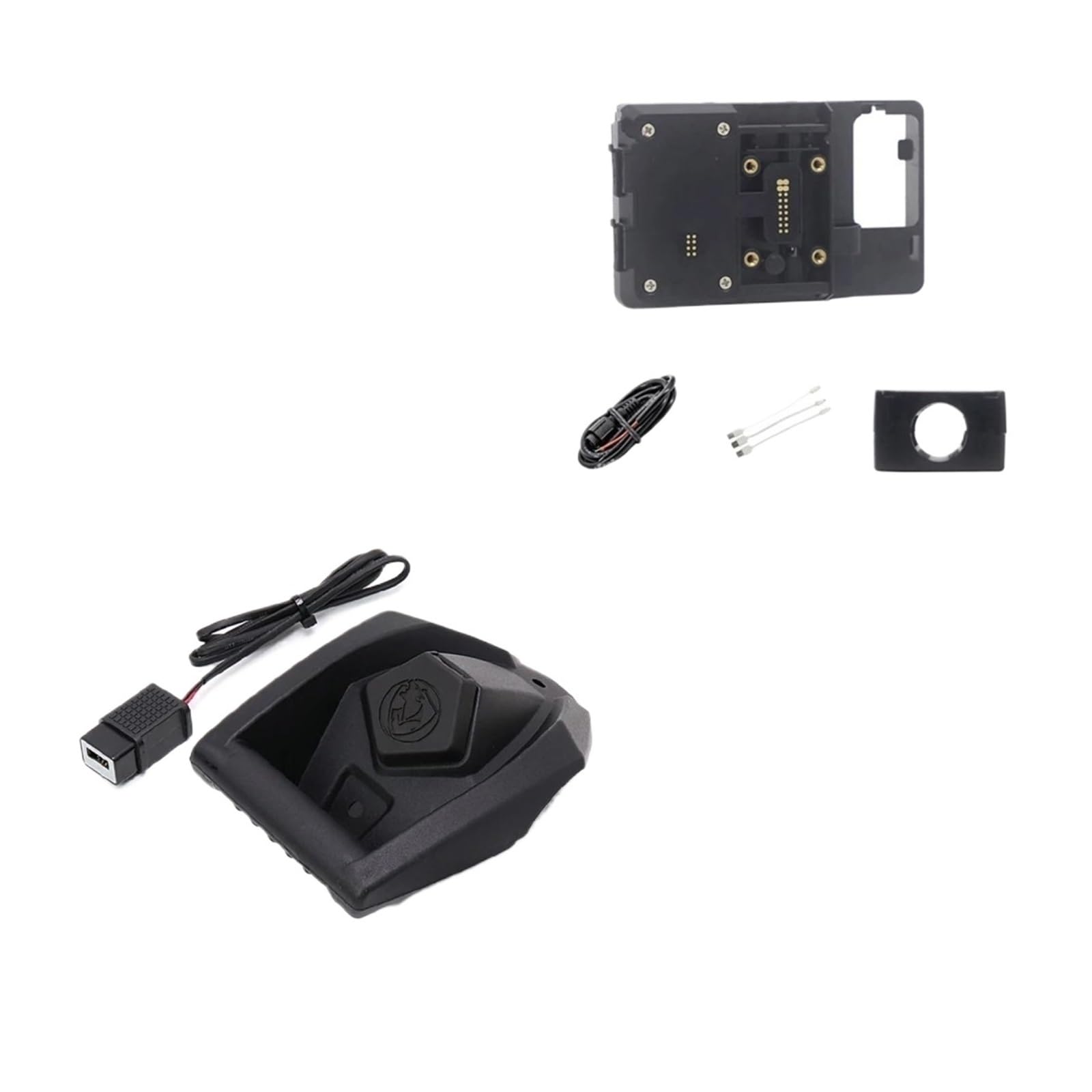 GPS Navigationshalterung Für Für Xmax NMAX 125 Für X-MAX 300 400 Für N-MAX 155 Motorrad GPS Navigation Halterung Wireless USB Lade Port Halter Halterung(-02-Wireless Set) von WPHLYZ