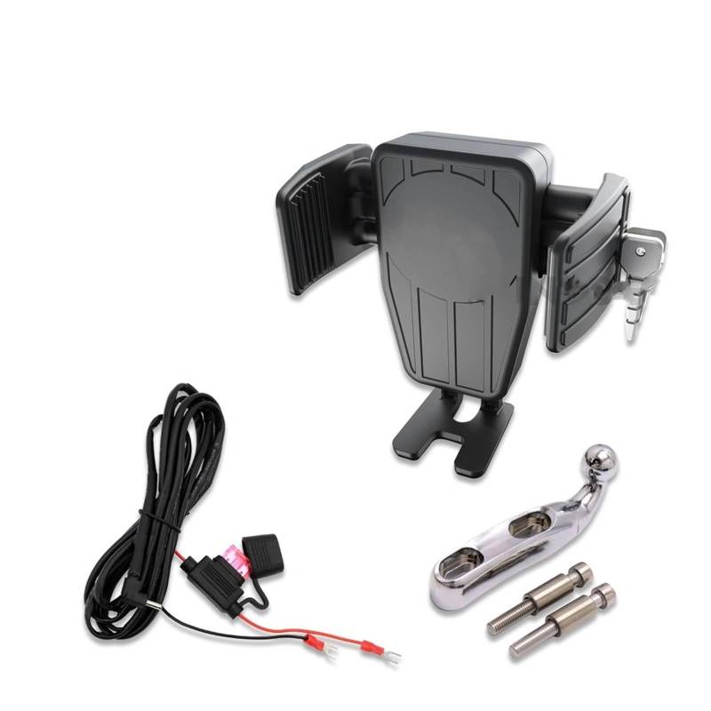 GPS Navigationshalterung Für Goldwing Für GL 1800 Für GL1800 Für F6B Für DCT Motorrad Handy Halter Drahtlose Lade Navigation Unterstützung Halterung(-Right Silver) von WPHLYZ