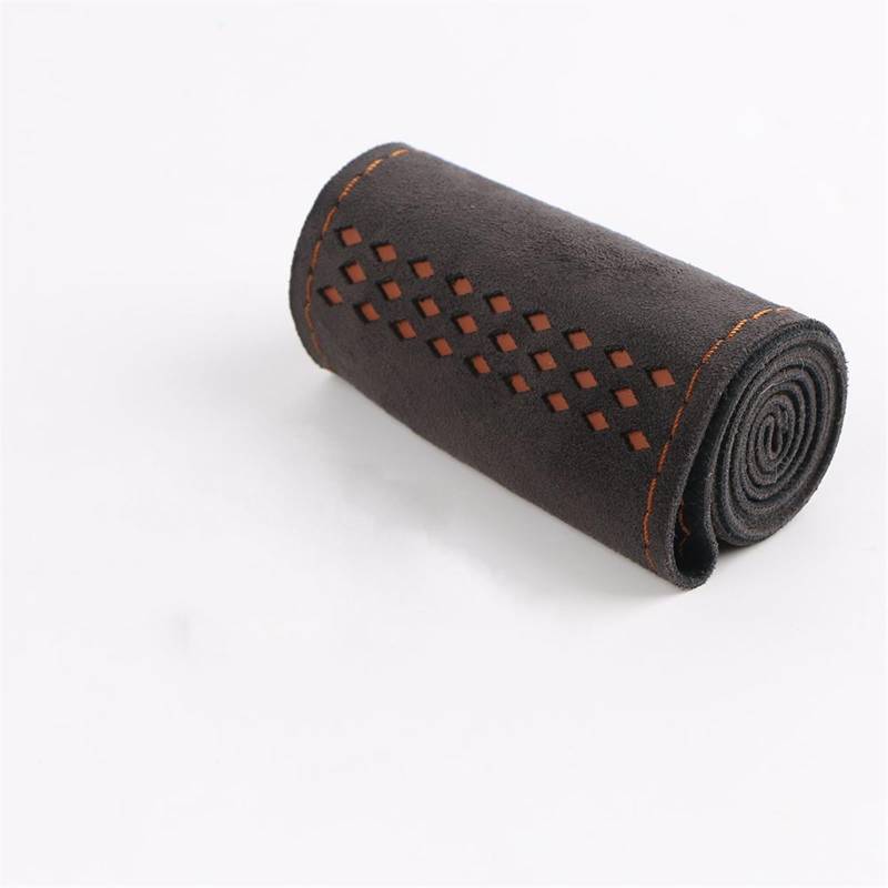 Lenkradhüllen Wildleder Leder Auto Lenkrad Abdeckung Universal 38cm DIY Geflochtene Abdeckung Für Lenkrad Schweiß-Absorbent rutschfeste Für Kia Lenkradbezug(Brown) von WPHLYZ