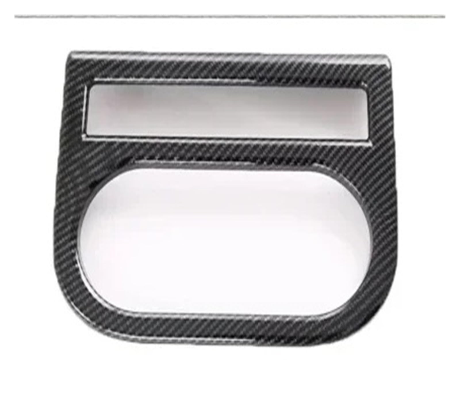 Navigation Panel Trim Auto Carbon Fiber Innen Aufkleber Lenkrad Shift Radio Tür Panel Konsole Für Toyota Für Bz4x 2022 2023 Dekoration Mittelkonsole(Rear water cup cover) von WPHLYZ