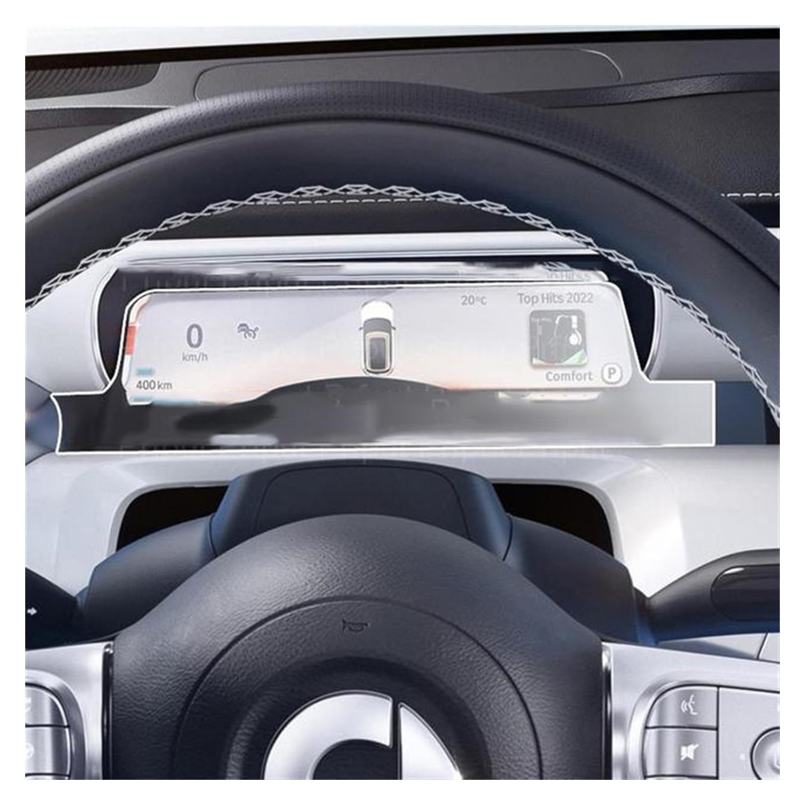 Navigation Schutzfolie Für Smart 2023 LCD GPS Navigation UND Dashboard Gehärtetem Glas Screen Protector Film Auto Zubehör GPS Displayschutzfolie(Dashboard) von WPHLYZ