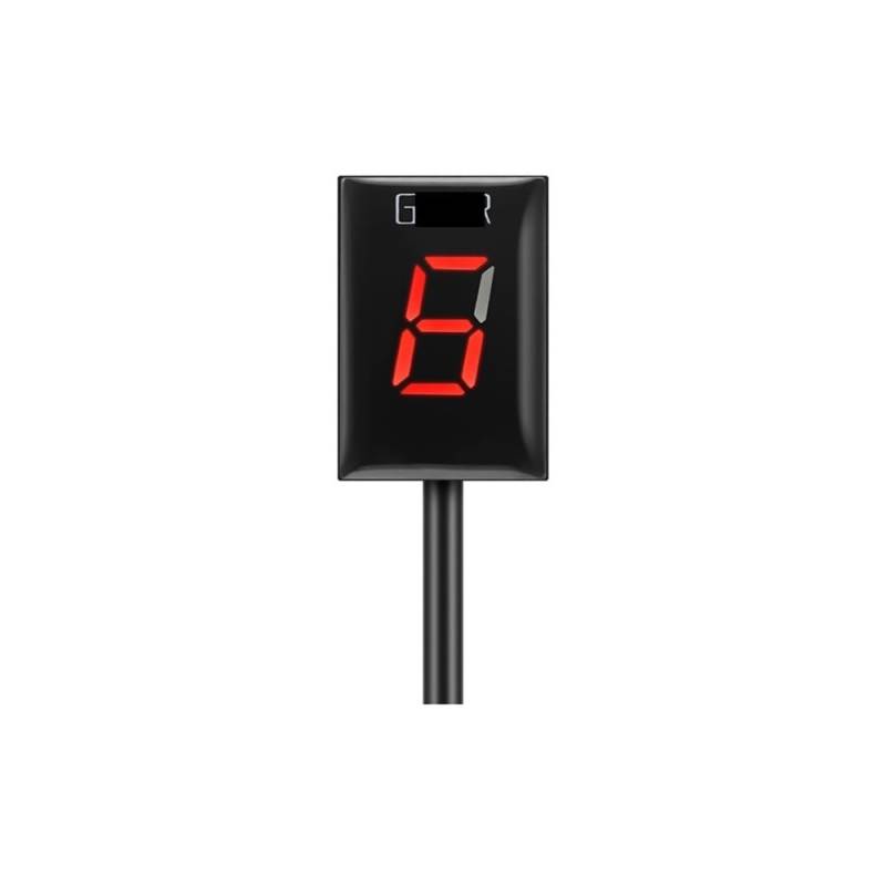 WPIGRBMD Ganganzeige Meter Universal Motorrad Digitale Ganganzeige 1-6 Stufen Geschwindigkeit Ganganzeige Digitale Ganganzeige Display Meter Halterung von WPIGRBMD