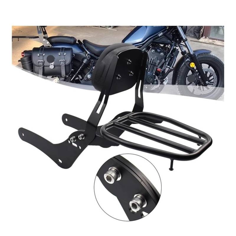 WPIGRBMD Gepäckträger hinten Für h&ond&a CM300 CM500 Hinten Armlehne Rebel CM500 Geändert Motorrad Hinten Sitz Rückenlehne Gepäck Regal cm 300/500 Cm300 Cm500 von WPIGRBMD