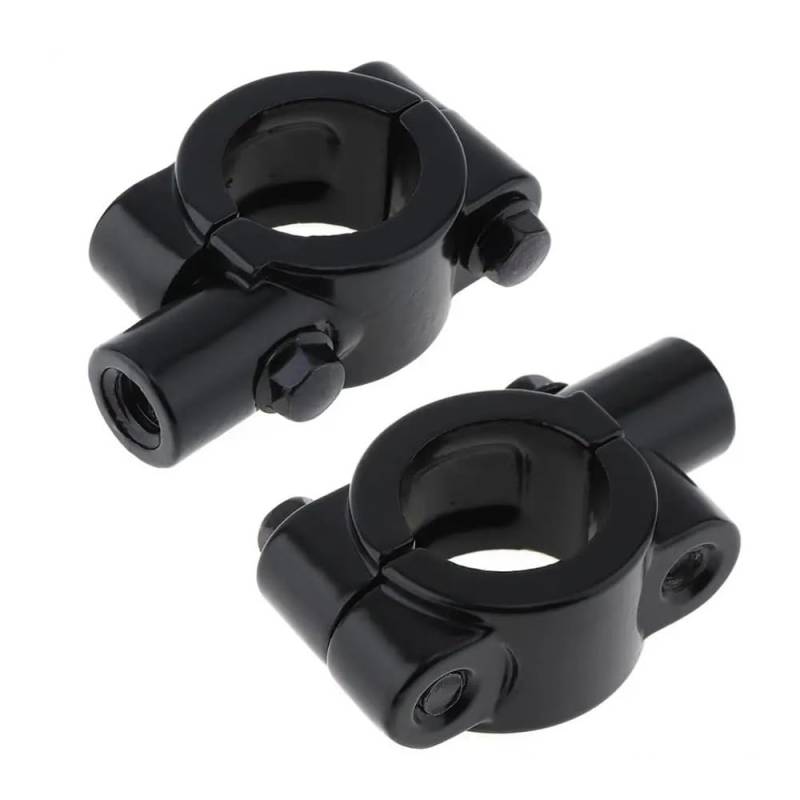 WPIGRBMD Motorrad-Lenkererhöhung 2 Stück 7/8 Zoll 22 Mm 25 Mm Lenker 10 Mm 8 Mm Gewinde Motorrad-Spiegelhalterungsklemme Rückspiegelhalter-Adapter Silber Schwarz von WPIGRBMD