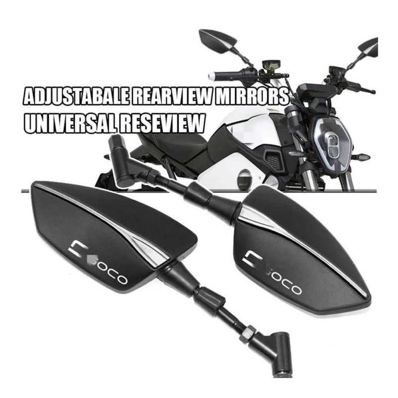 WPIGRBMD Motorrad Spiegel Für SOCO TC TCmax TS TSx Motorrad Rearview Außenspiegel Universal 8MM 10MM Schraube Motorrad Lenker Endspiegel von WPIGRBMD