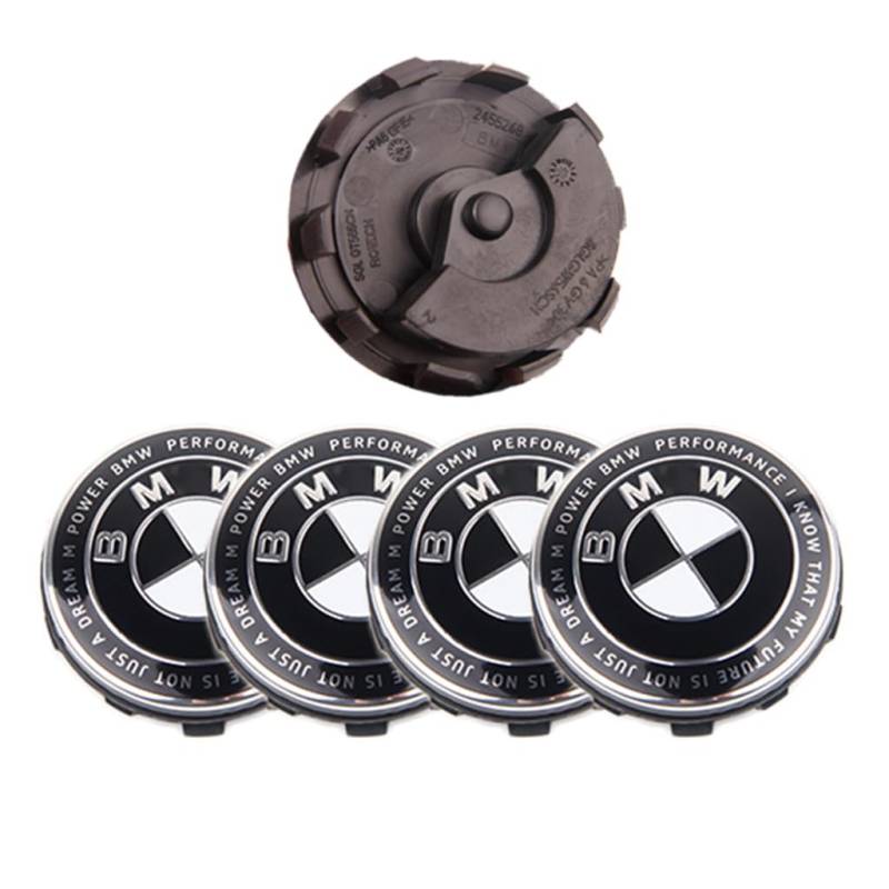 4 Stück Auto Nabendeckel für BMW 3 Serise Cabriolet 2007-2013,Radnabenkappen Wasserdicht Staubdicht Felgendeckel Nabenkappen Zubehör,B-56MM von WPMZSUNQ