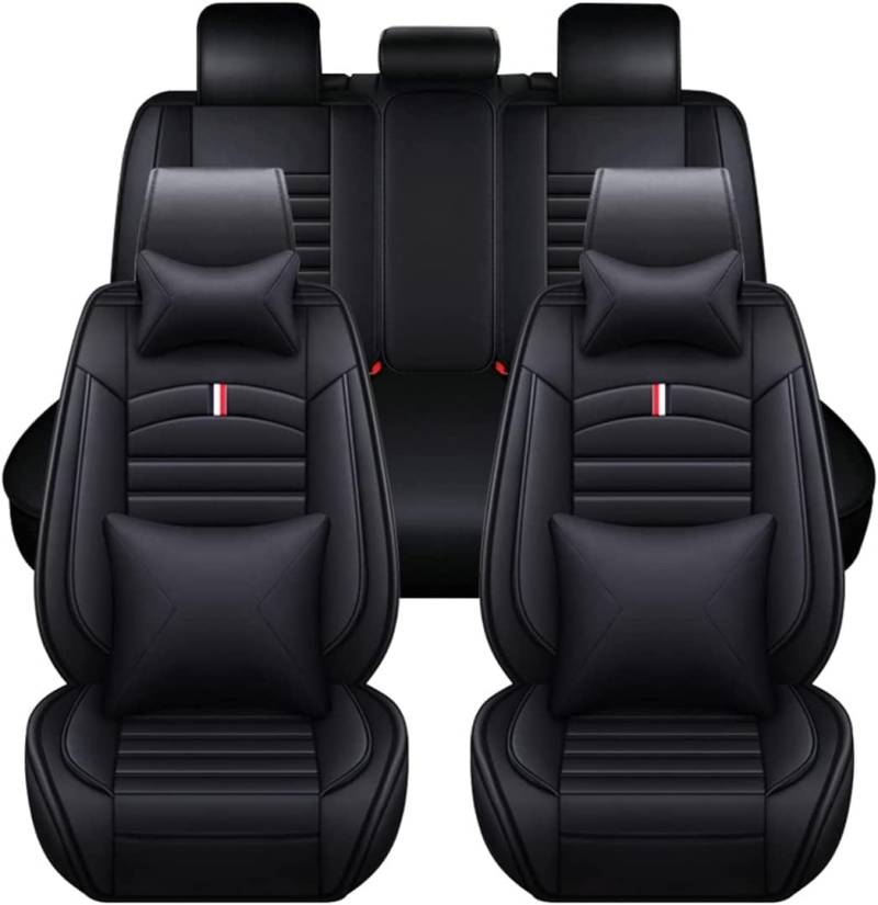 WQIUTT Auto Sitzbezügesets 5 Sitzer für Audi A5 Sportback Coupe 2010-2025,Sitzauflagen Set Sitzbezüge Kompletter Satz rutschfest Dauerhafter Sitzschoner Auflagen Zubehör,Black-Luxurious_Set von WQIUTT