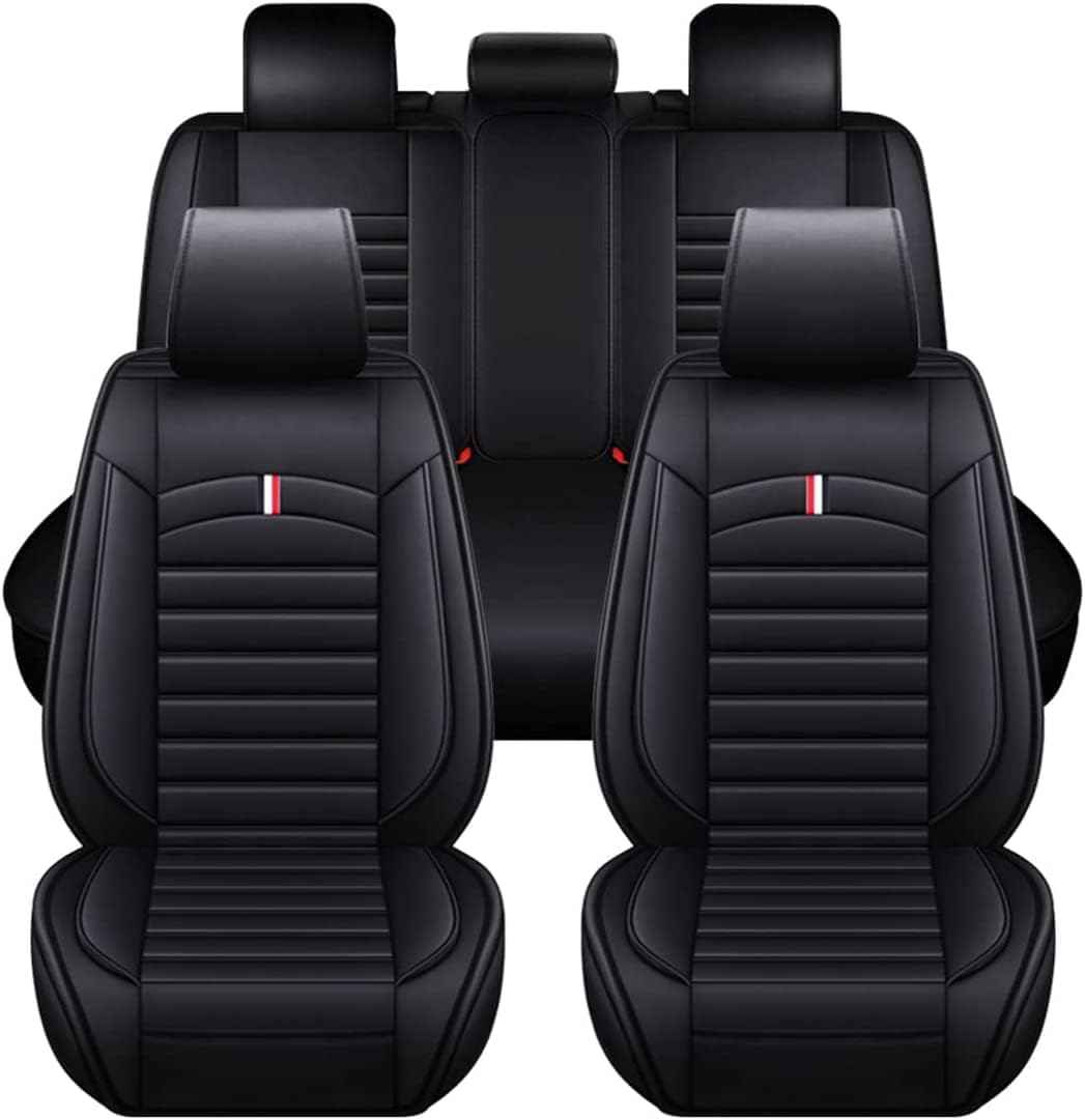 WQIUTT Auto Sitzbezügesets 5 Sitzer für Audi TT RS Roadster 8J 2010-2014,Sitzauflagen Set Sitzbezüge Kompletter Satz rutschfest Dauerhafter Sitzschoner Auflagen Zubehör,Black-Standard_Set von WQIUTT