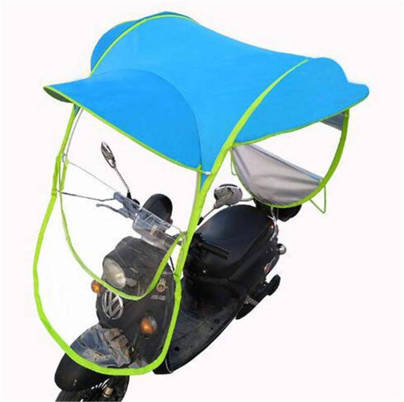 Regenschutz, Auto-Motorroller-Regenschirm, Mobilitäts-Sonnenschutz, wasserdichter Regenschirm, Fahrrad-Sonnenschutz, Regenschutz, wasserdichter Regenschirm, blau (pink) (blau) von WQZStar