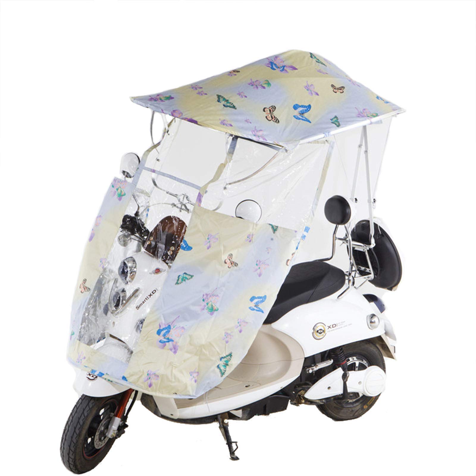 Sonnenschutz für Elektromotorräder, wasserdichte Regenschirmabdeckung für Motorroller, transparente Autoüberdachung zum Schutz vor Wind und Regen vor Sonnenlicht, 5 (6) von WQZStar