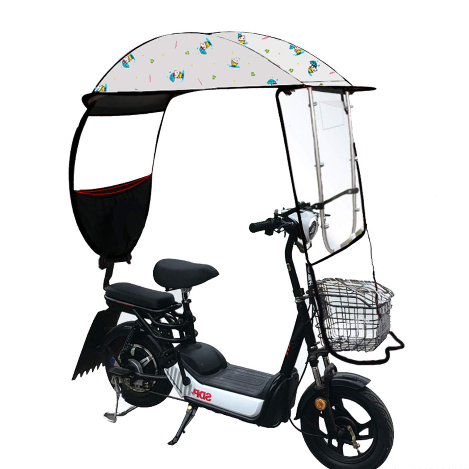 Universelle Sonnenschutzabdeckung für Elektromotorräder, wasserdichte Abdeckung für Auto-Scooter-Regenschirme, Sonnenschutz-Regenschutz zum Schutz vor Wind und Regen vor Sonnenlicht, 5, A (6 B) ( von WQZStar