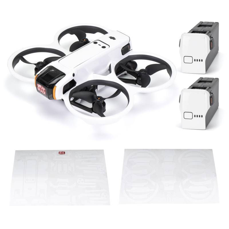 WRAPGRADE Skin Aufkleber Kompatibel mit DJI Avata 2 (Racing White) von WRAPGRADE