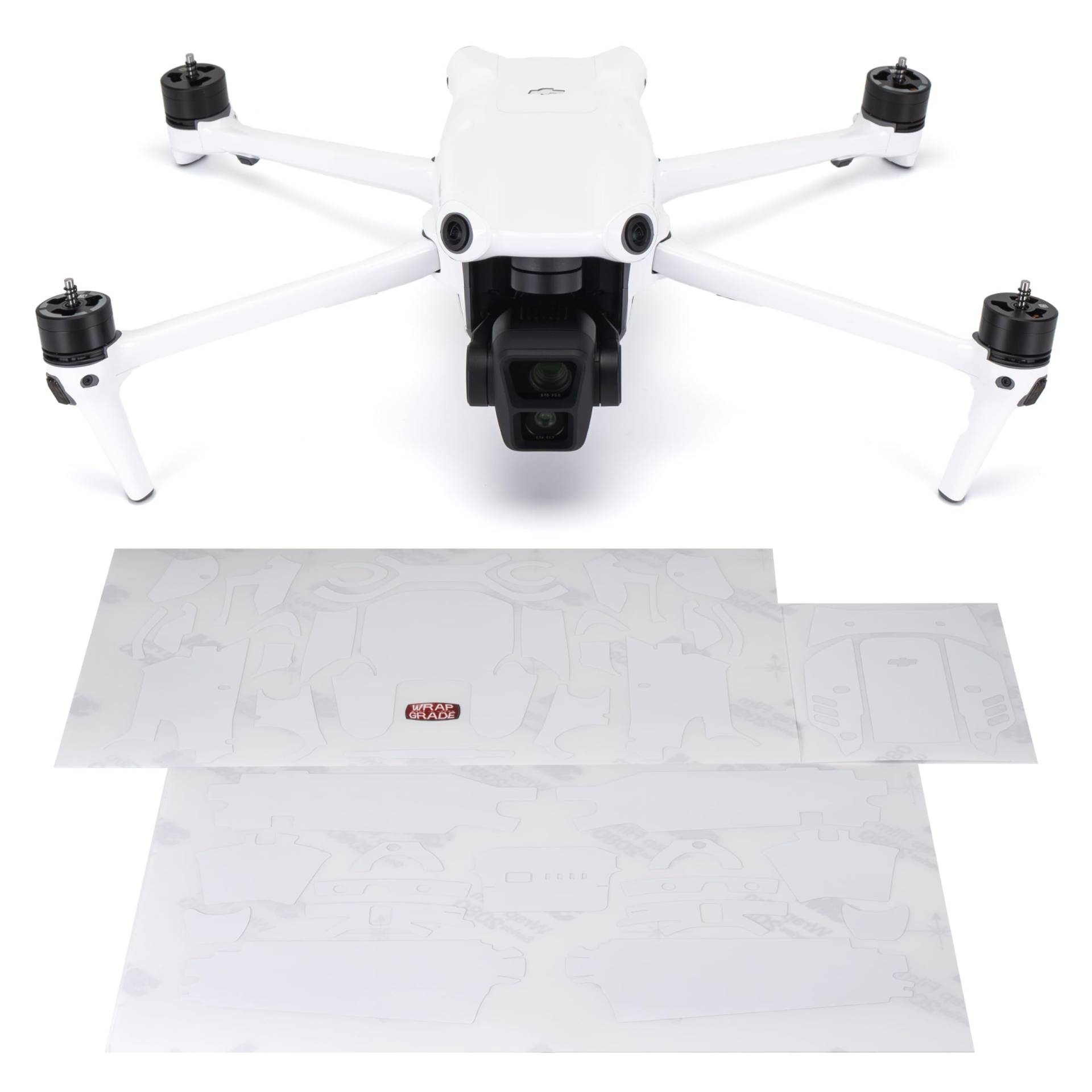 WRAPGRADE Skin Kompatibel mit DJI Air 3 (Racing White) von WRAPGRADE