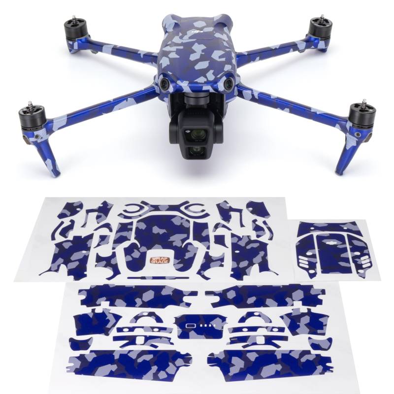 WRAPGRADE Skin Kompatibel mit DJI Air 3 (Stratosphere Blue DOT CAMO) von WRAPGRADE