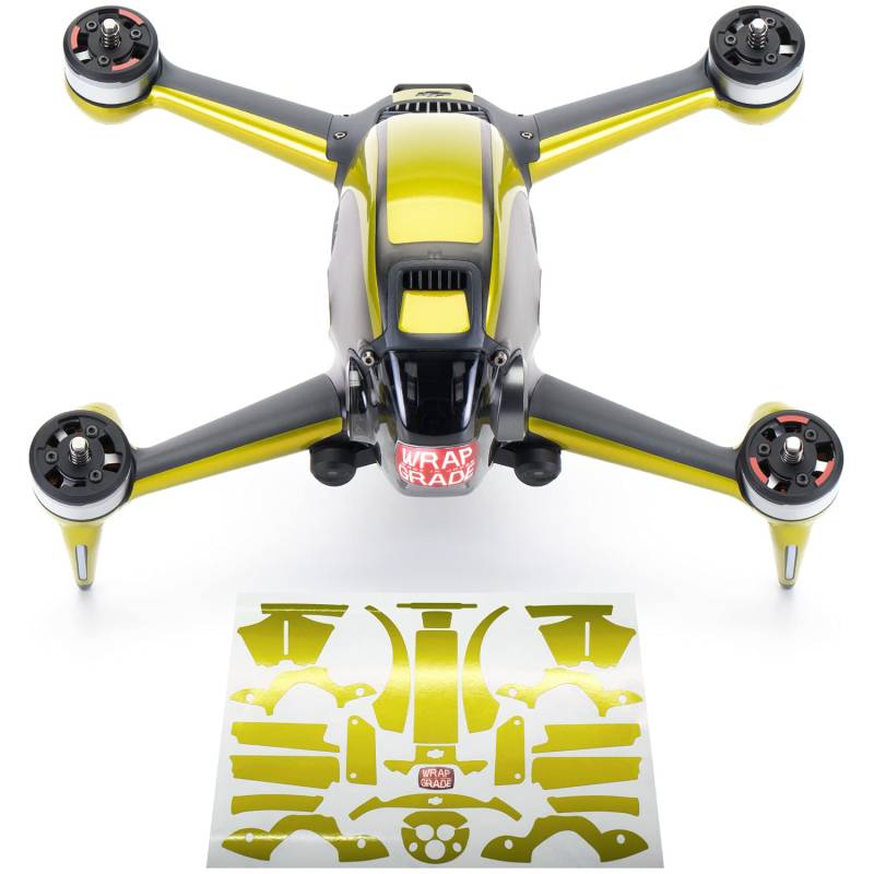 WRAPGRADE Skin Kompatibel mit DJI FPV | Accent Color (LIMONCINO Yellow) von WRAPGRADE