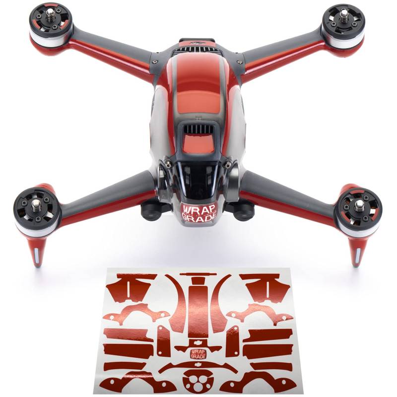 WRAPGRADE Skin Kompatibel mit DJI FPV | Accent Color (SUPER RED) von WRAPGRADE