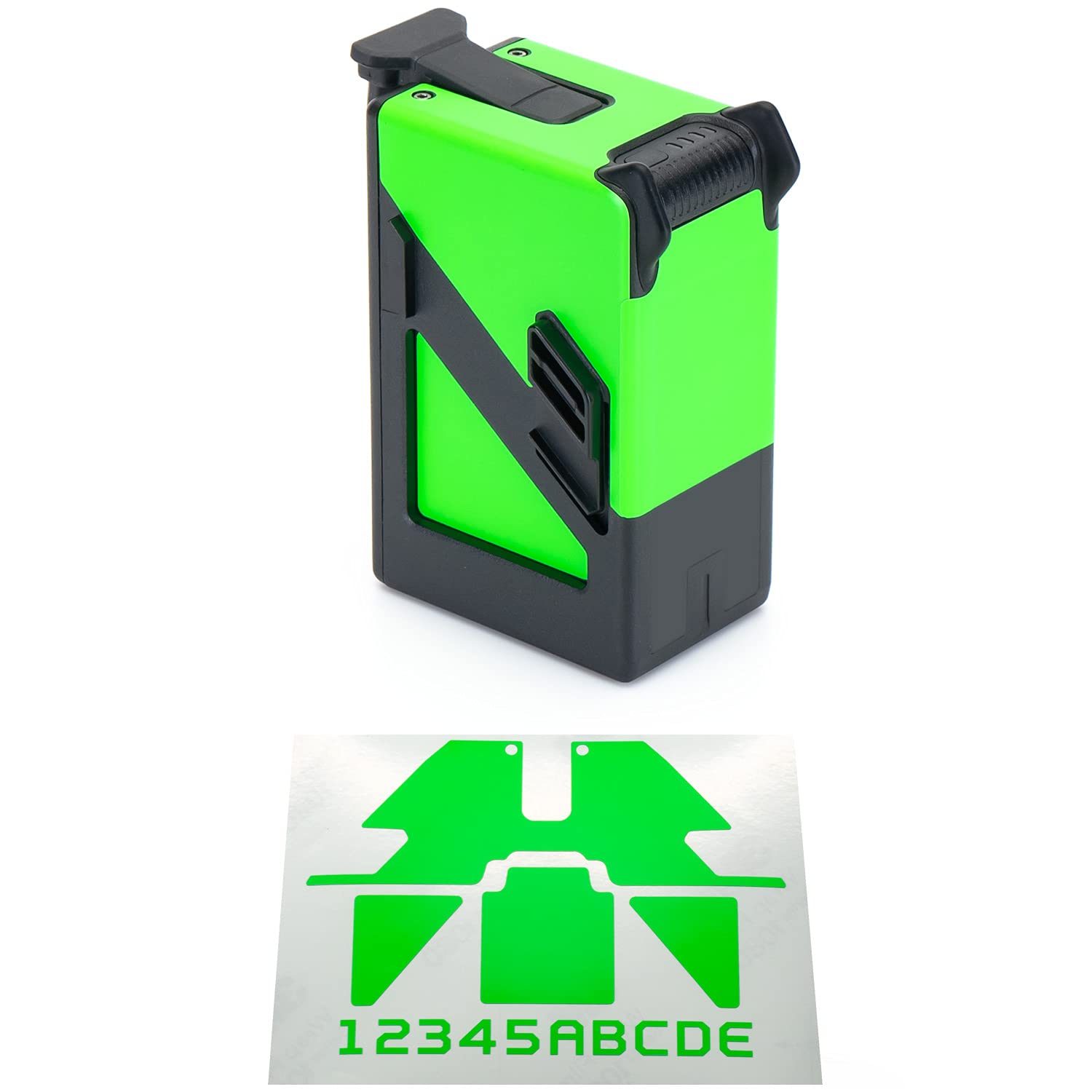 WRAPGRADE Skin Kompatibel mit DJI FPV | eine Batterie (NEON Green) von WRAPGRADE