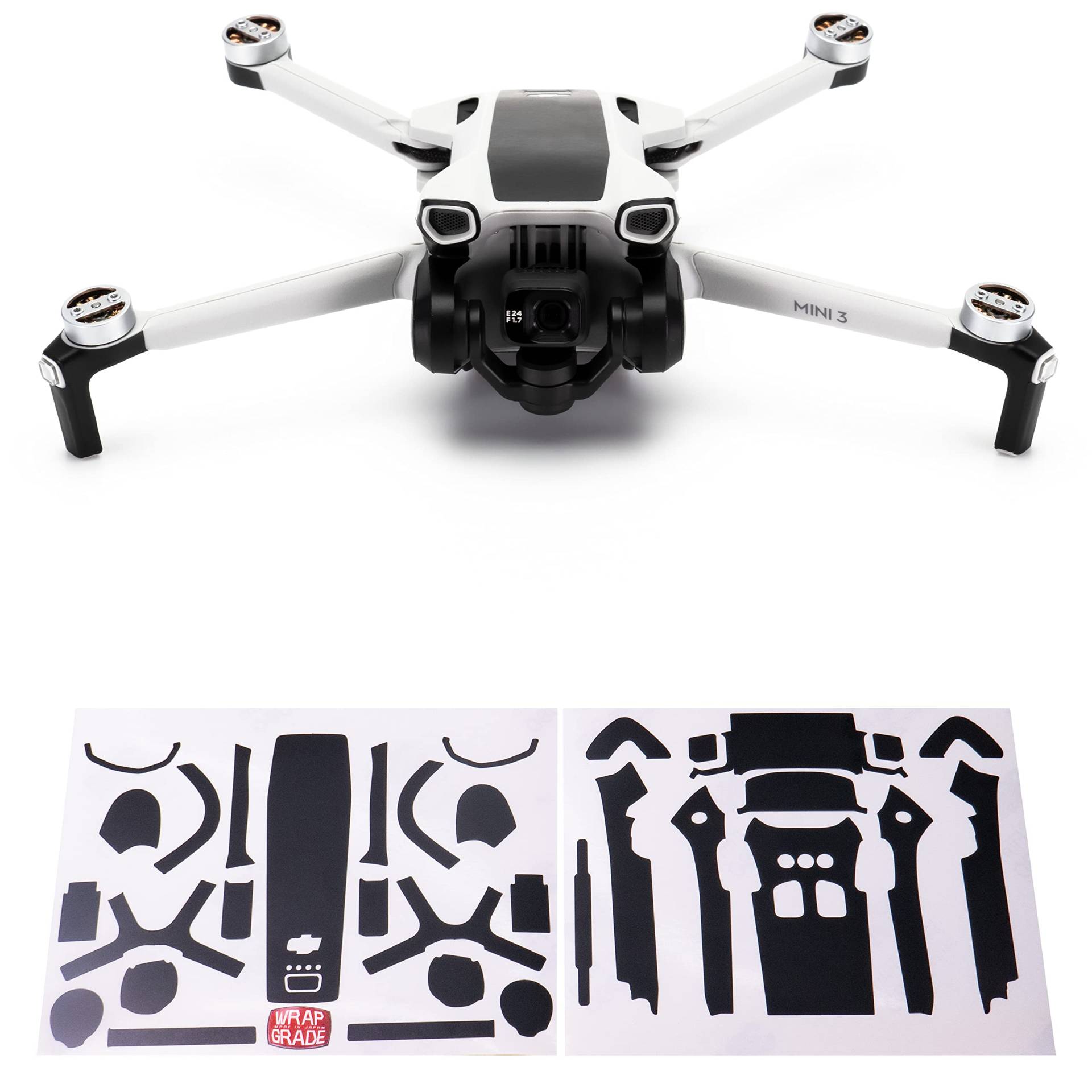 WRAPGRADE Skin Kompatibel mit DJI Mini 3 | Accent Color (STEALTH BLACK) von WRAPGRADE