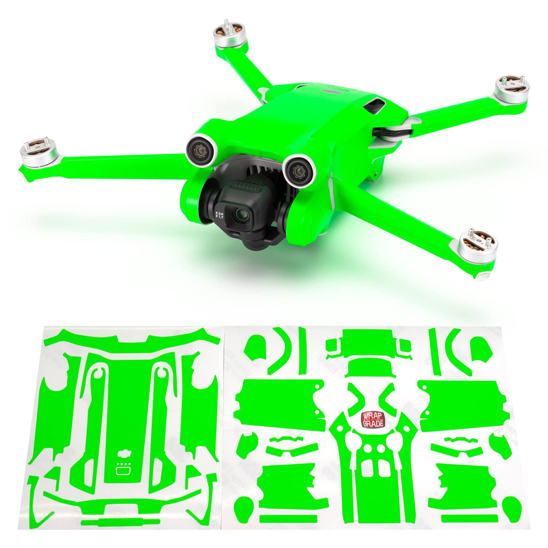 WRAPGRADE Skin Kompatibel mit DJI Mini 3 Pro (NEON GREEN) von WRAPGRADE