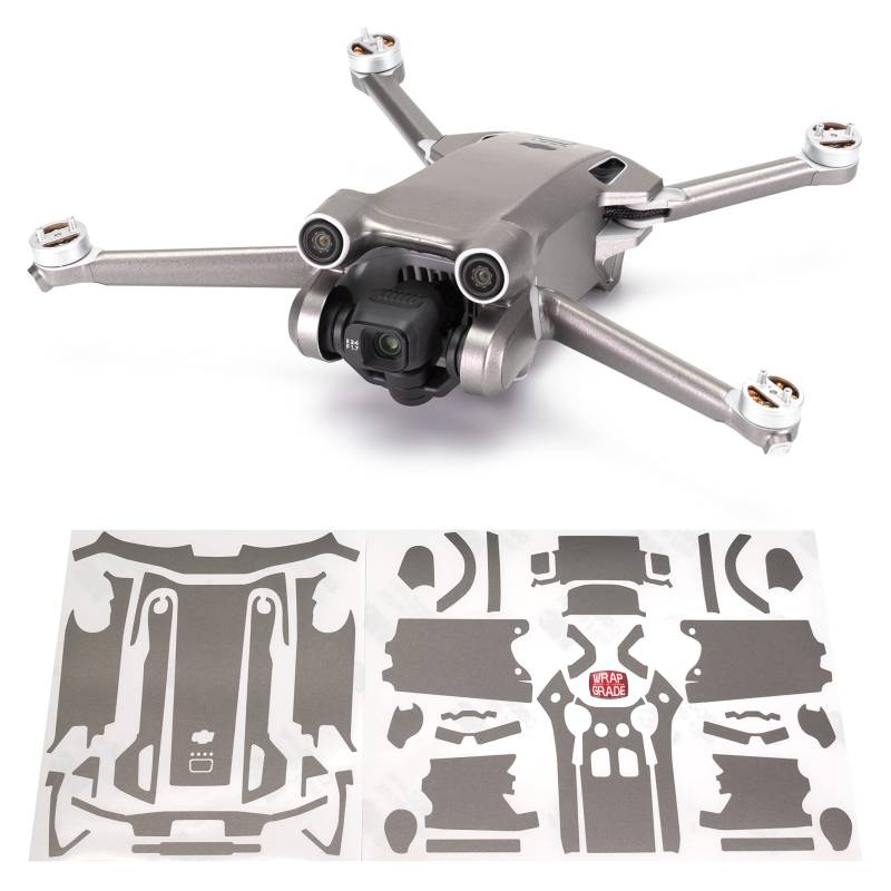 WRAPGRADE Skin Kompatibel mit DJI Mini 3 Pro (TITANIUM) von WRAPGRADE