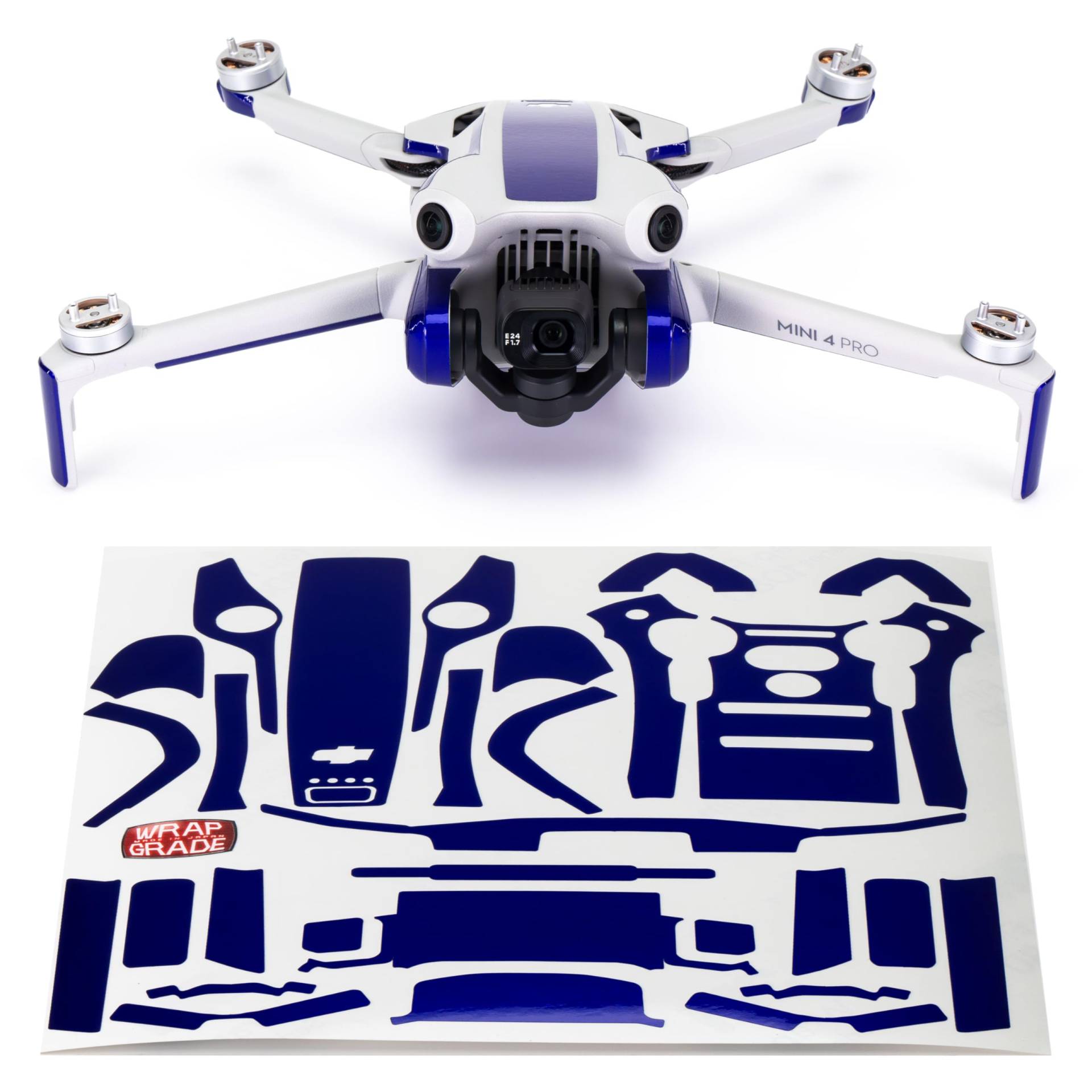 WRAPGRADE Skin Kompatibel mit DJI Mini 4 Pro | Accent Color (Storatosphere Blue) von WRAPGRADE