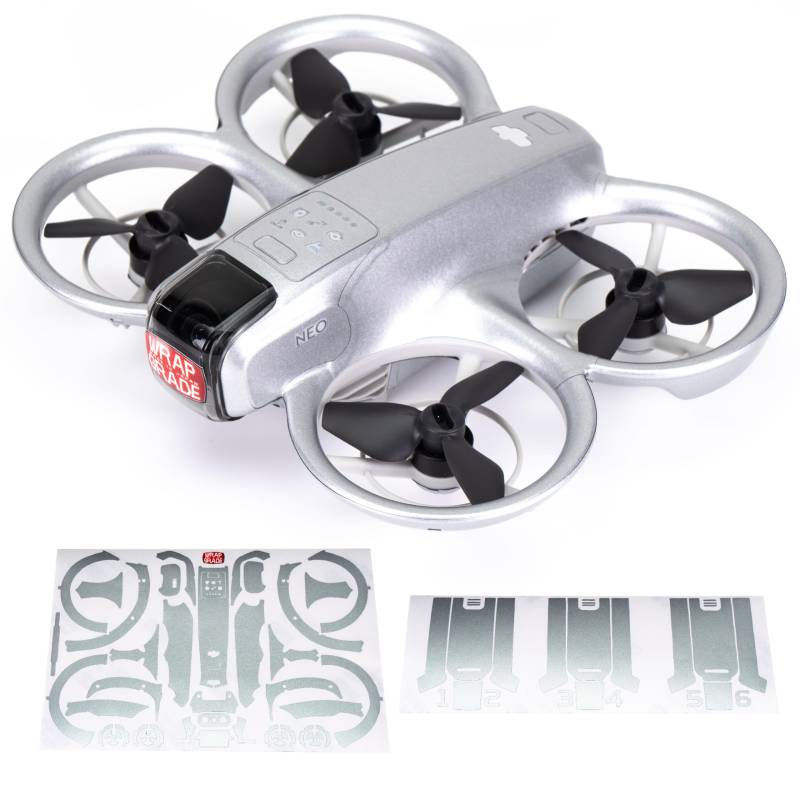 WRAPGRADE Skin Kompatibel mit DJI NEO (Airforce Silver) von WRAPGRADE