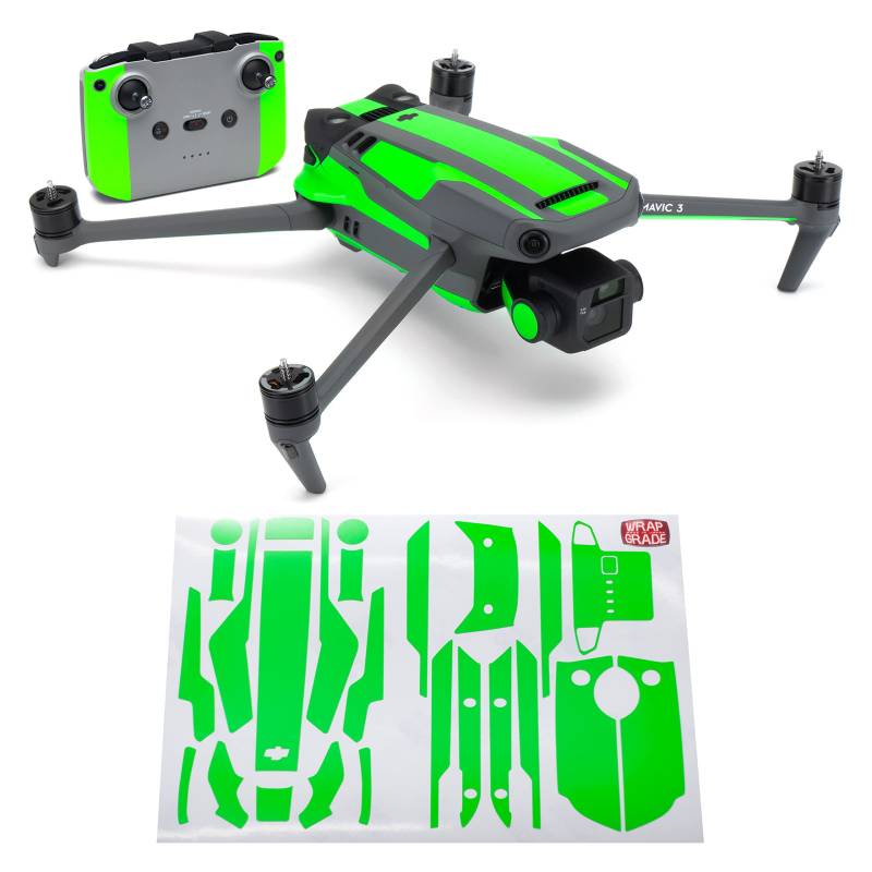 WRAPGRADE Skin Kompatibel mit Mavic 3 / Mavic 3 Classic | Accent Color (NEON GREEN) von WRAPGRADE