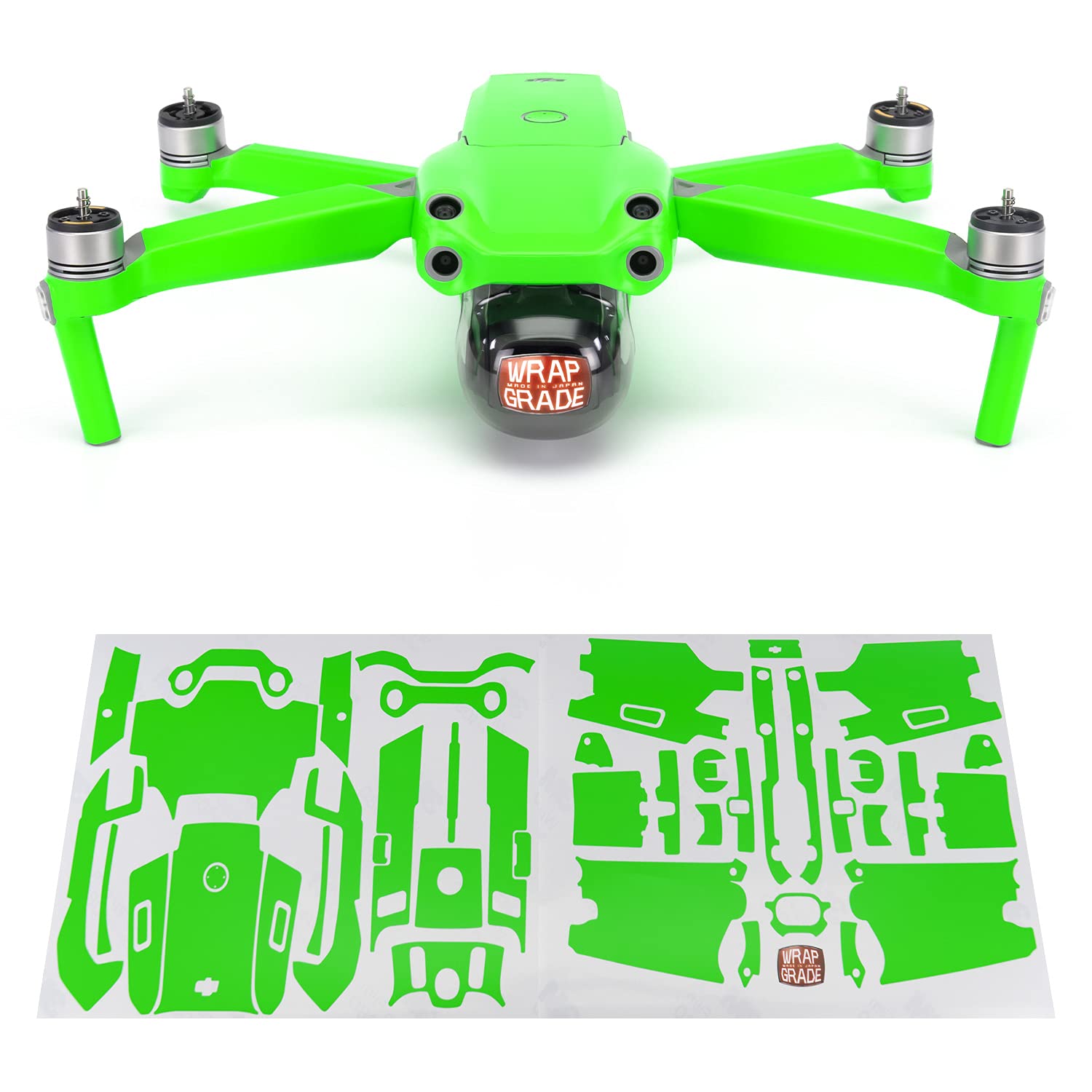 Wrapgrade Main Unit Skin kompatibel mit DJI Air 2S (NEON GREEN) von WRAPGRADE