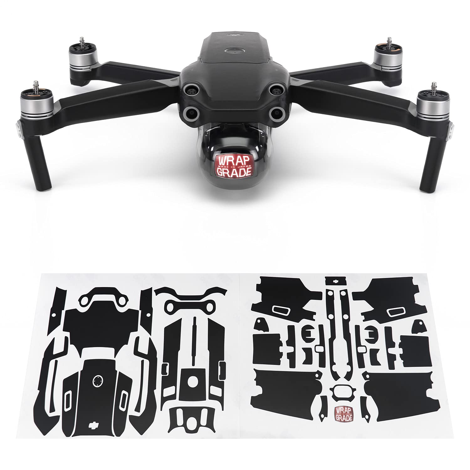 Wrapgrade Main Unit Skin kompatibel mit DJI Air 2S (STEALTH BLACK) von WRAPGRADE