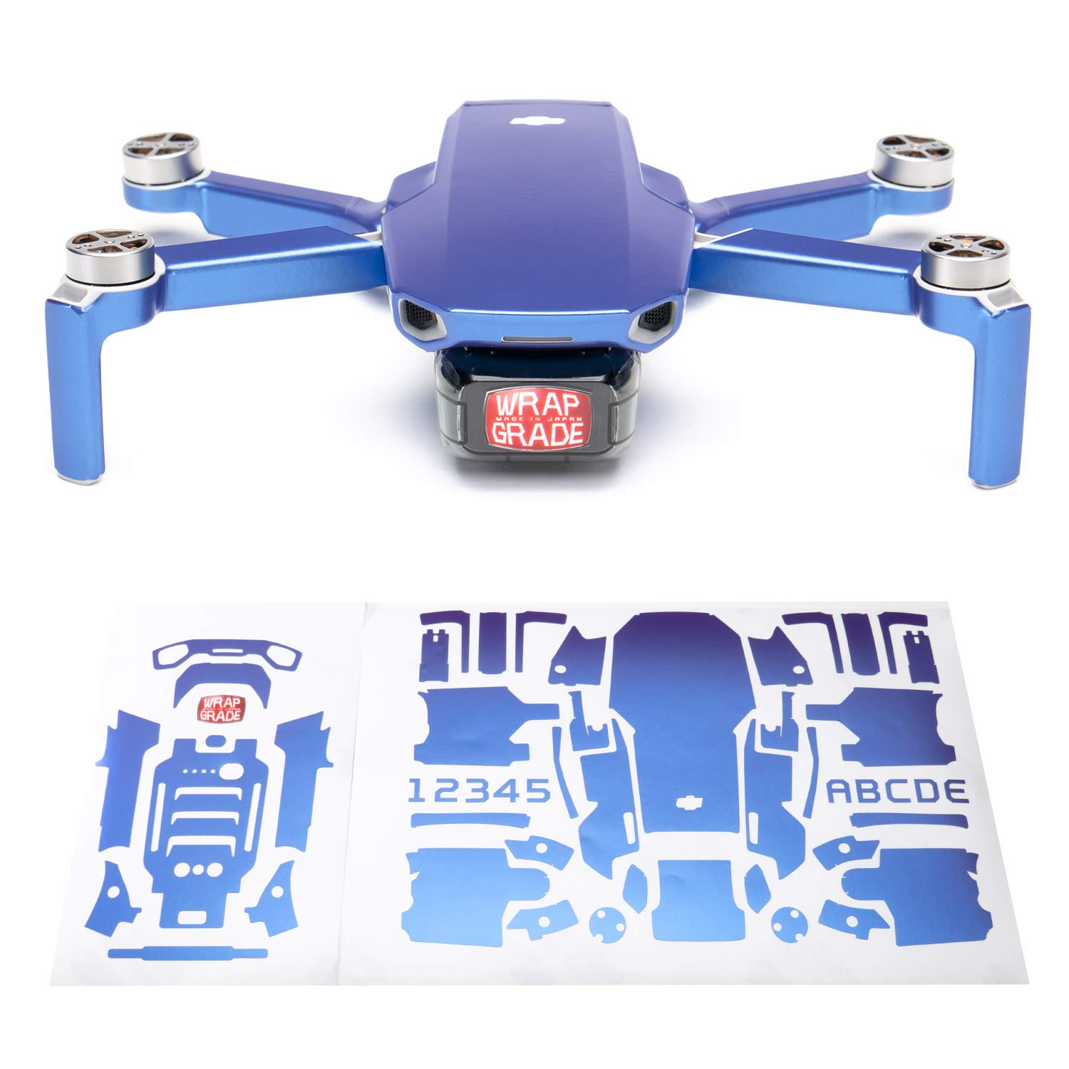 Wrapgrade Skin Sticker Set Kompatibel mit DJI Mini 2 (CELESTE BLUE) von WRAPGRADE