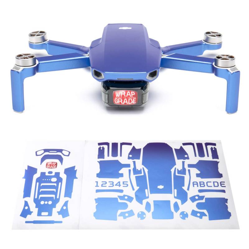 Wrapgrade Skin Sticker Set Kompatibel mit DJI Mini 2 (CELESTE BLUE) von WRAPGRADE