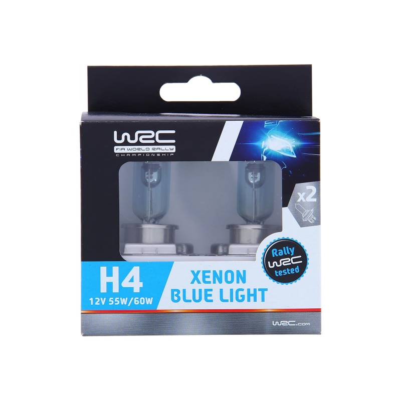 WRC 007552 2 Leuchtmittel Auto H4 55/60 W – Xenon-Blau – Fernlicht, Abblendlicht, Nebelscheinwerfer vorne von WRC