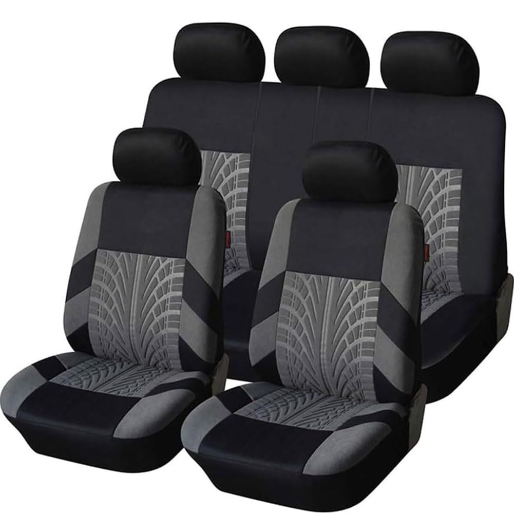 WRGEYXTD Auto Sitzbezüge Stoff Set Für Nissan Qashqai I J10 2007-2014, Sitz SchonbezüGe rutschfest Bequem Innenraum Vorne Und Hinten Styling ZubehöR,B/Grey von WRGEYXTD