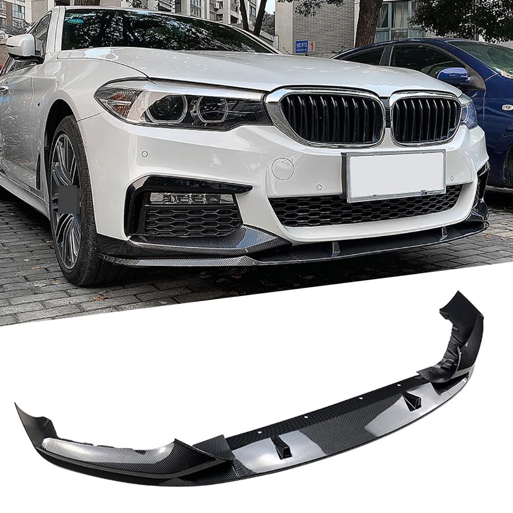 Für BMW 5er G30 M Sport 2018 2019 2020 Auto Frontlippe Frontspoiler,Auto Frontschürze Lippenspoiler Karosserie Anbauteile,B-Carbon Fiber von WRHOME