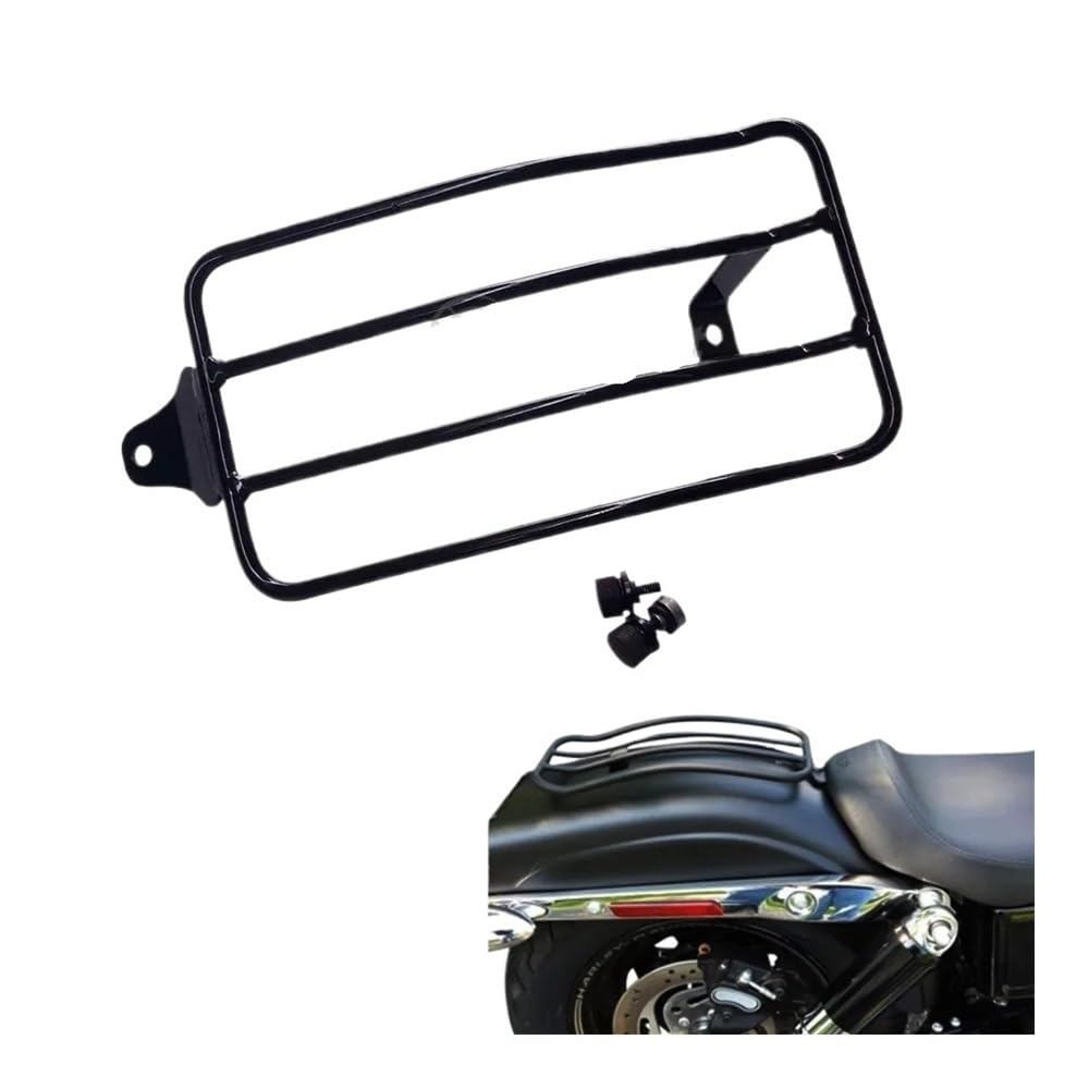 Rack Armlehne Gepäck Motorrad-Gepäckträger Hinten, Solositz, Für Ha&rley Davidson Street Bob Modelle 2018 2019 2020, Schwarz/Chrom von WRHUOBA