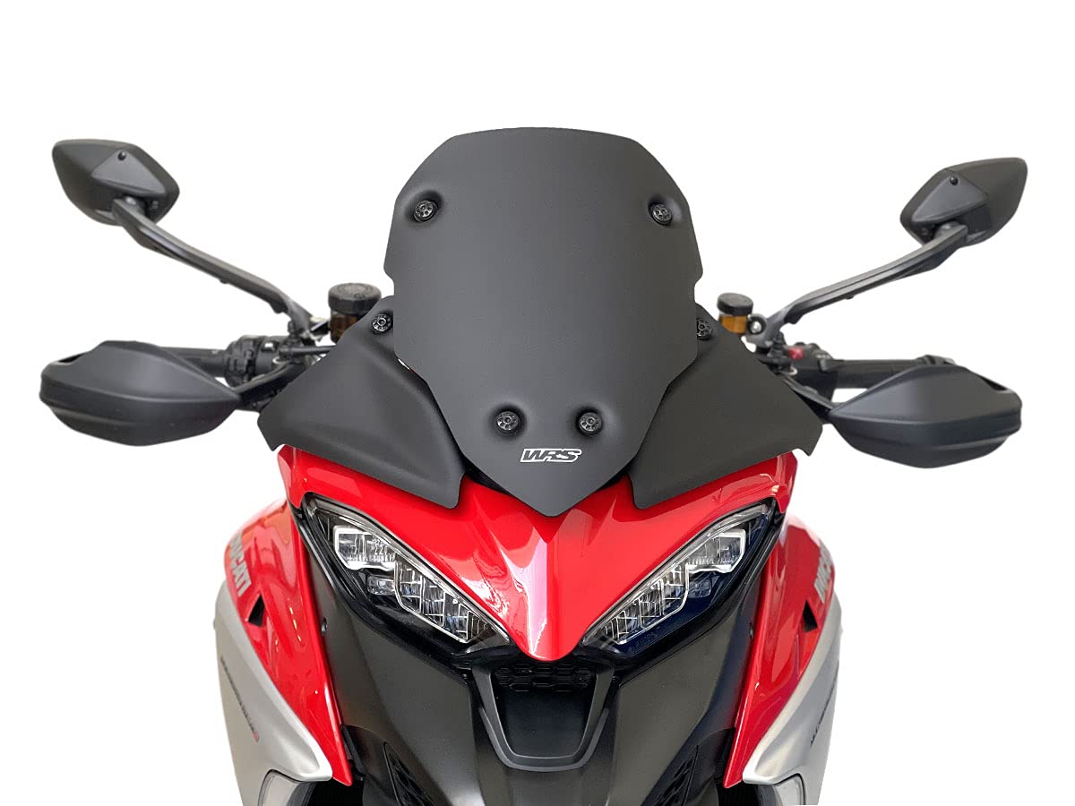 Sportscheibe schwarz matt WRS kompatibel mit Multistrada V4 / S / S Sport / PIKES Peak 2020-2024 von WRS