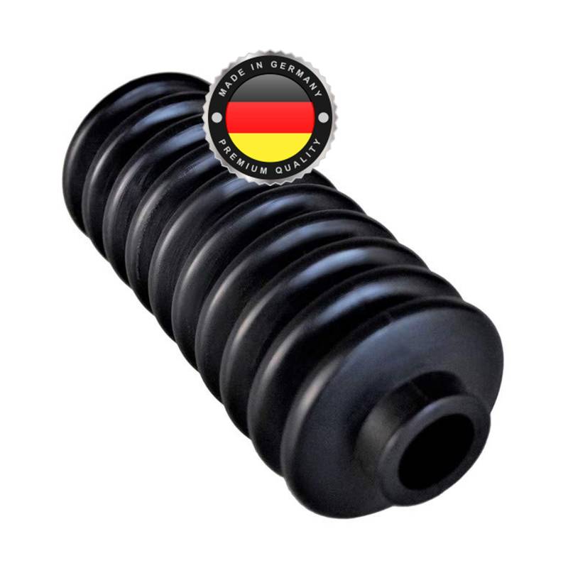 WS · SYSTEM 1x Universal Faltenbalg aus Gummi – 1 Stk flexible & dehnbare Achsmanschette MADE IN GERMANY aus hochwertigem PVC – Schelle in Größe: L 60mm-147mm Ø 20mm-27mm von WS · SYSTEM