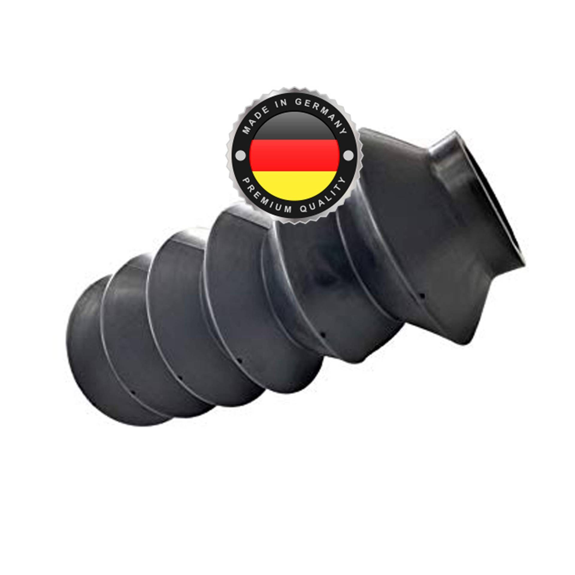 WS · SYSTEM 1x Universal Faltenbalg aus Gummi – 1 Stk flexible & dehnbare Achsmanschette MADE IN GERMANY aus hochwertigem PVC – Schelle in Größe: L 97mm-245mm Ø 44 mm-48 mm von WS · SYSTEM